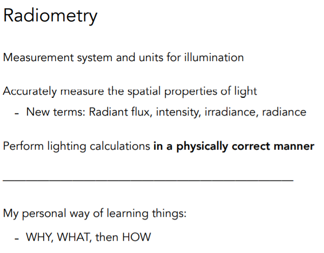 辐射度量学概述
